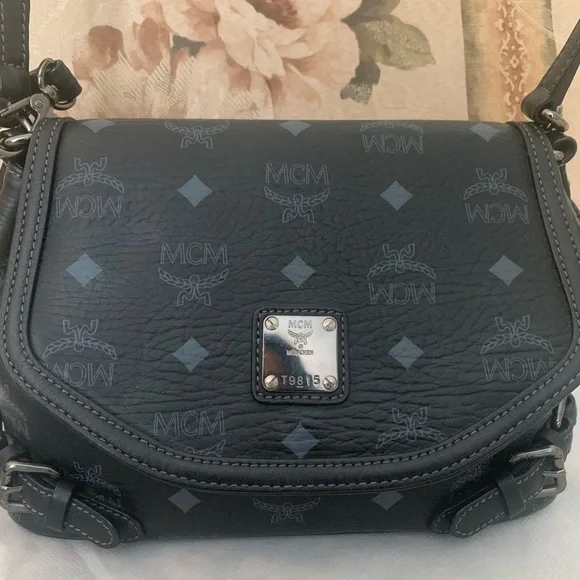 MCM Black Crossbody Bag with Monogram - Picture 2 of 16